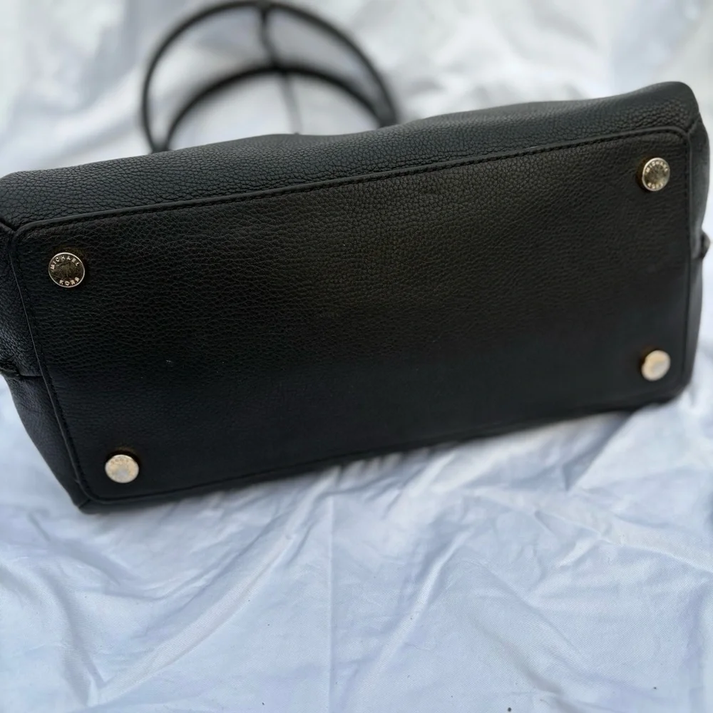 Michael Kors Addison Black and Gold Elegant Shoulder Bag